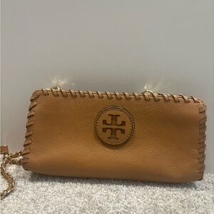 Tory Burch tan leather shoulder bag